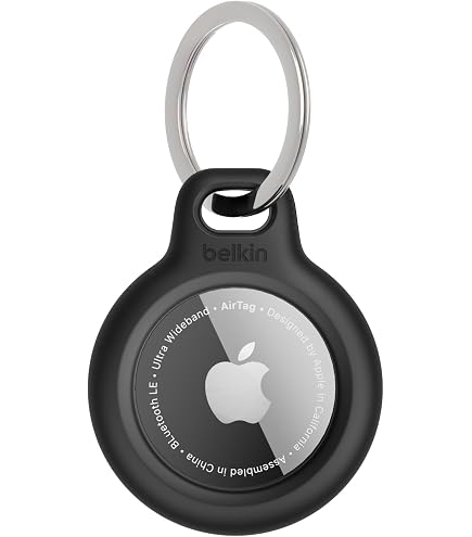 Amazon.com: Apple AirTag FineWoven Key Ring - Black - MT2H3ZM/A